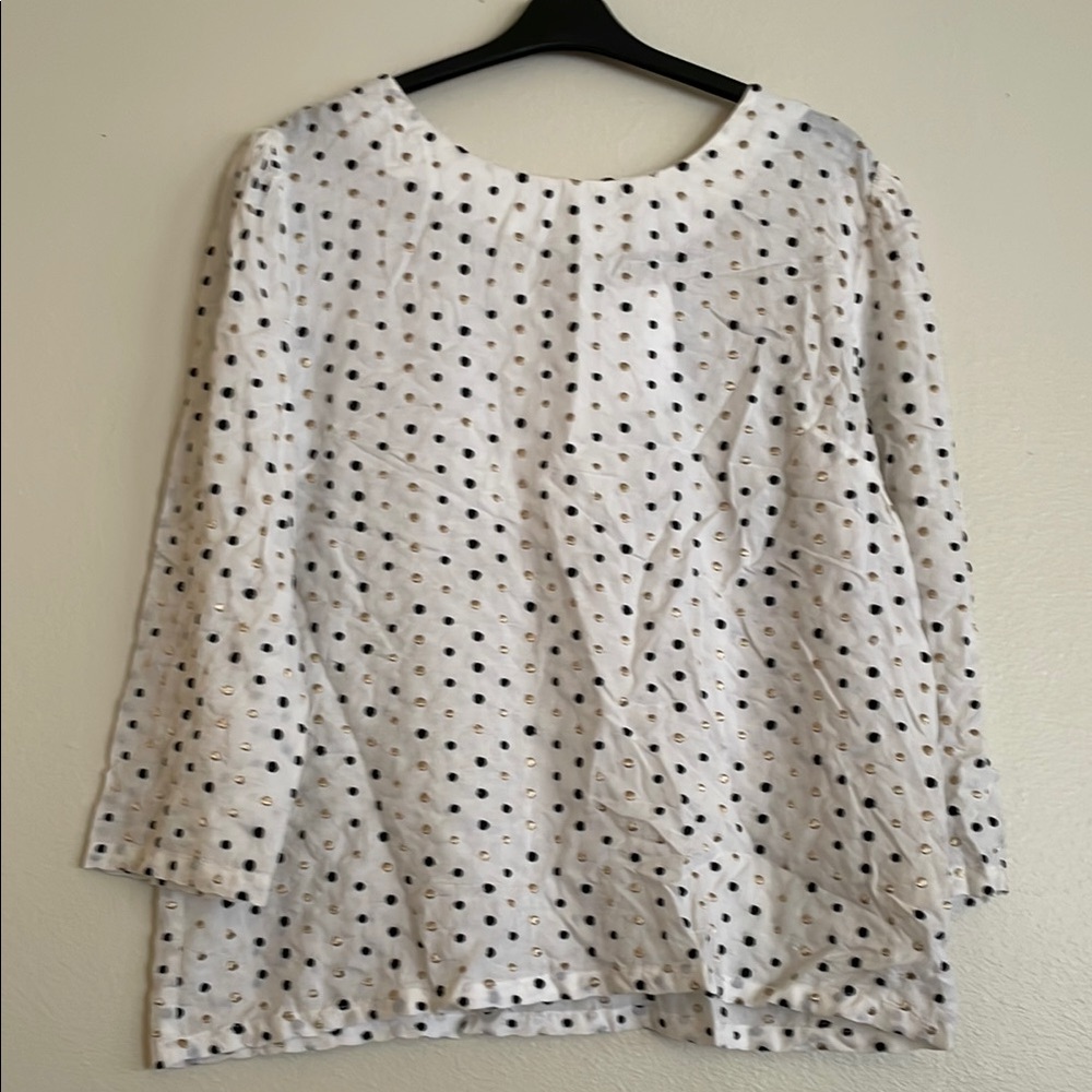 White Polka Dot Blouse